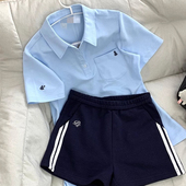 女校供感透气卫裤 学院风原创日系简约短裤 jk制服夏季 铃音高