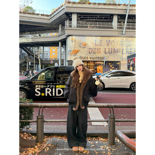 玛丽布兰街 弯刀裤 定制波点牛仔裤 新款 宽松休闲拖地长裤 aaaaxbbb