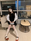 连衣裙无袖 aaaaxbbb佛拉门戈 星河灿烂黑色pu感小飞袖 气质背心裙