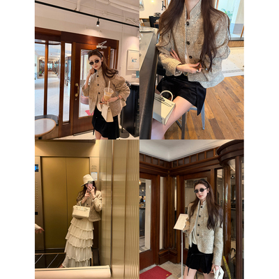 aaaaxbbb贵气立领羊毛西装外套