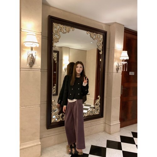 aaaaxbbb九分裤子休闲裤拖地裤女