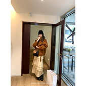 aaaaxbbb 天丝棉两色花边长裙休闲百搭不规则半身裙女秋 Jiju秋风