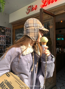 aaaaxbbb 橡子街 巴恩风拼接毛领棉服两色天丝棉宽松工装外套秋冬