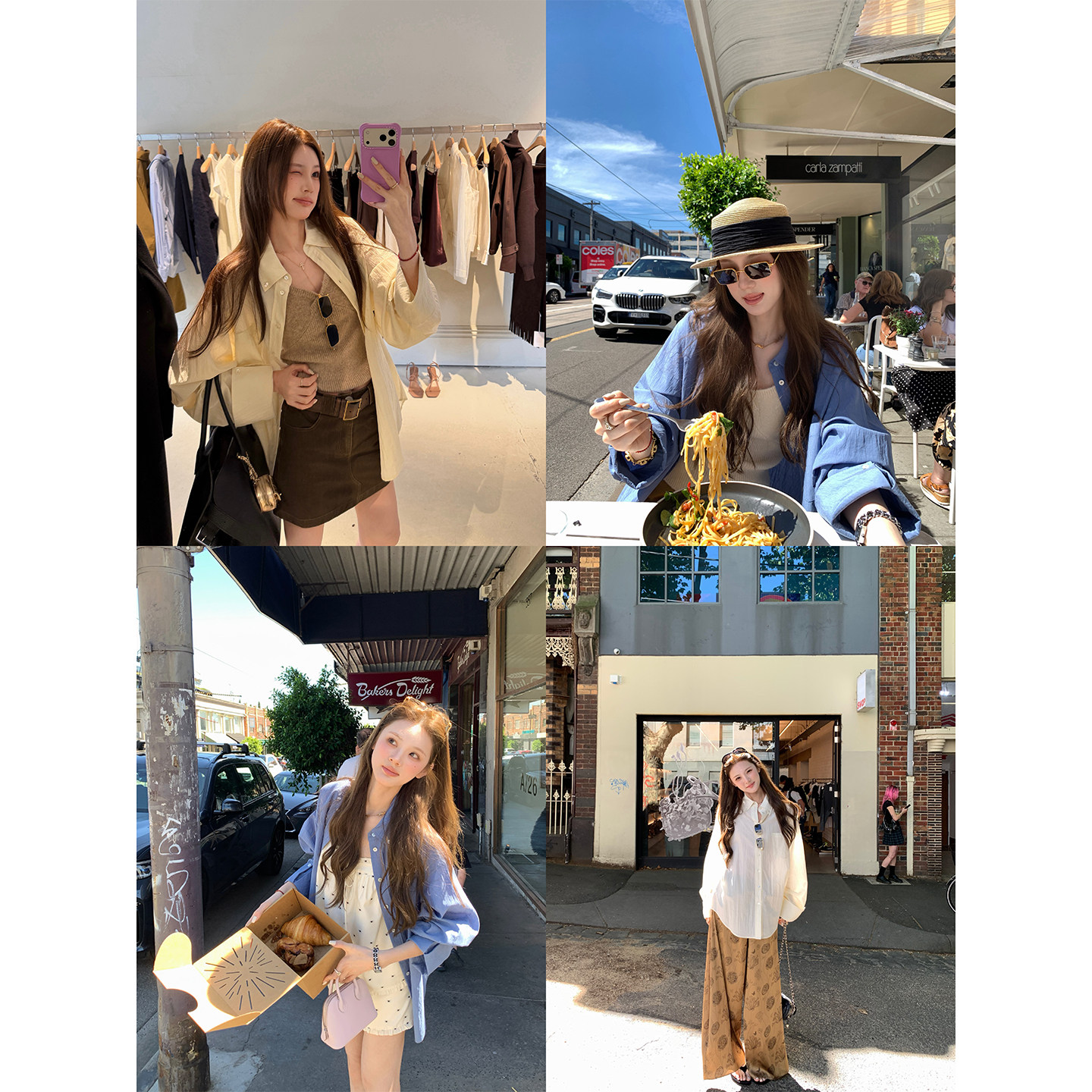 aaaaxbbb 昨日青空 巨垂顺莱赛尔衬衫外套宽松oversize休闲上衣