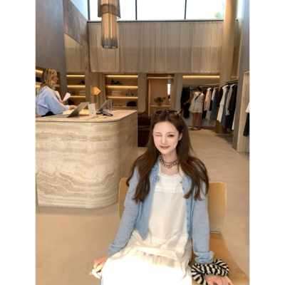 aaaaxbbb手工钩花羊毛针织开衫