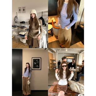 内搭叠穿 巨软桑蚕丝针织打底百搭时髦长袖 aaaaxbbb 叠叠乐面膜衣