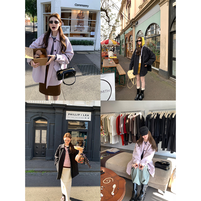 aaaaxbbbA字中款风衣外套上衣