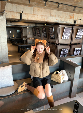 aaaaxbbb 西西里岛浆果 轻薄短款羽绒服女温暖显高厚外套上衣冬季