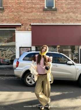 aaaaxbbb 大阪晚风 两色水洗拖地裤宽松慵懒风休闲裤通勤百搭长裤