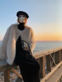 保暖环保皮草高级感外套杏灰上衣女 冬季 aaaaxbbb 佩格白金商店