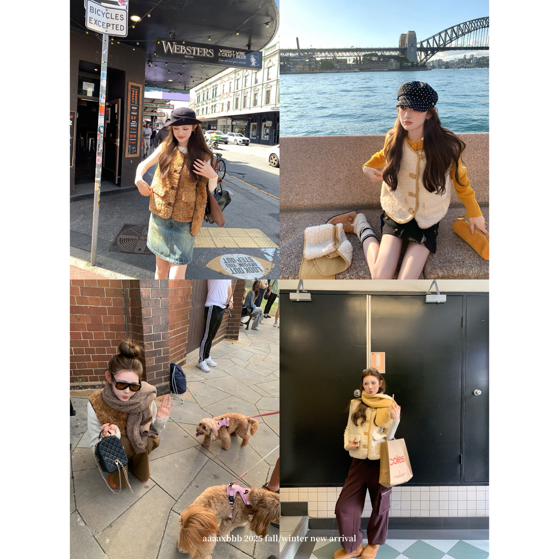 aaaaxbbb 黑廷斯 2way双面羊毛马甲麂皮绒保暖圆领百搭25冬新款