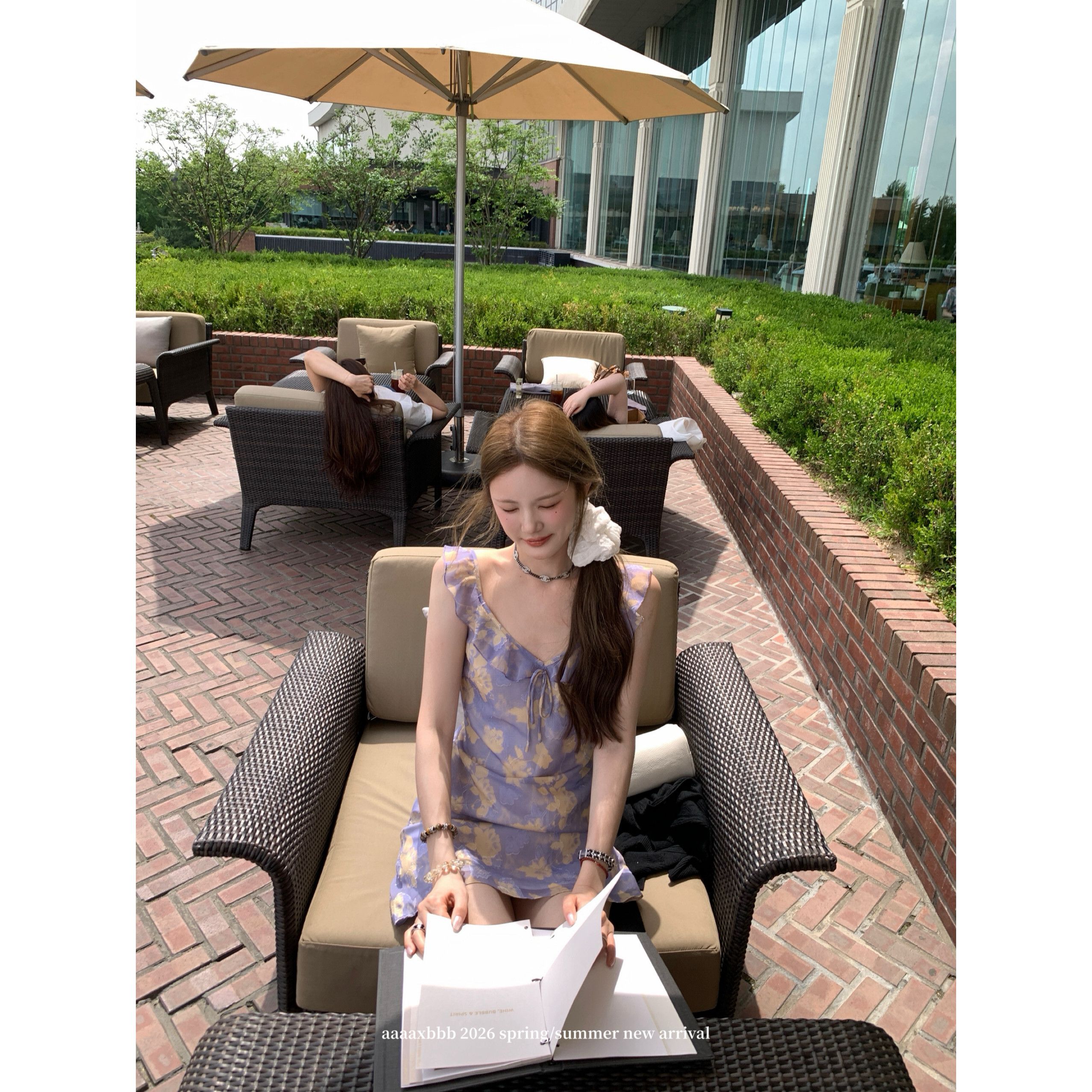 aaaaxbbb加州晚风碎花连衣裙图片