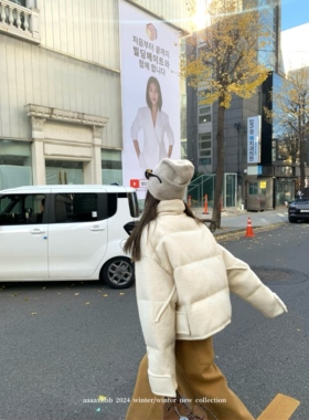 aaaaxbbb 波特贝露路 巨暖锁温面料羊毛羽绒服羊驼毛两色立领外套