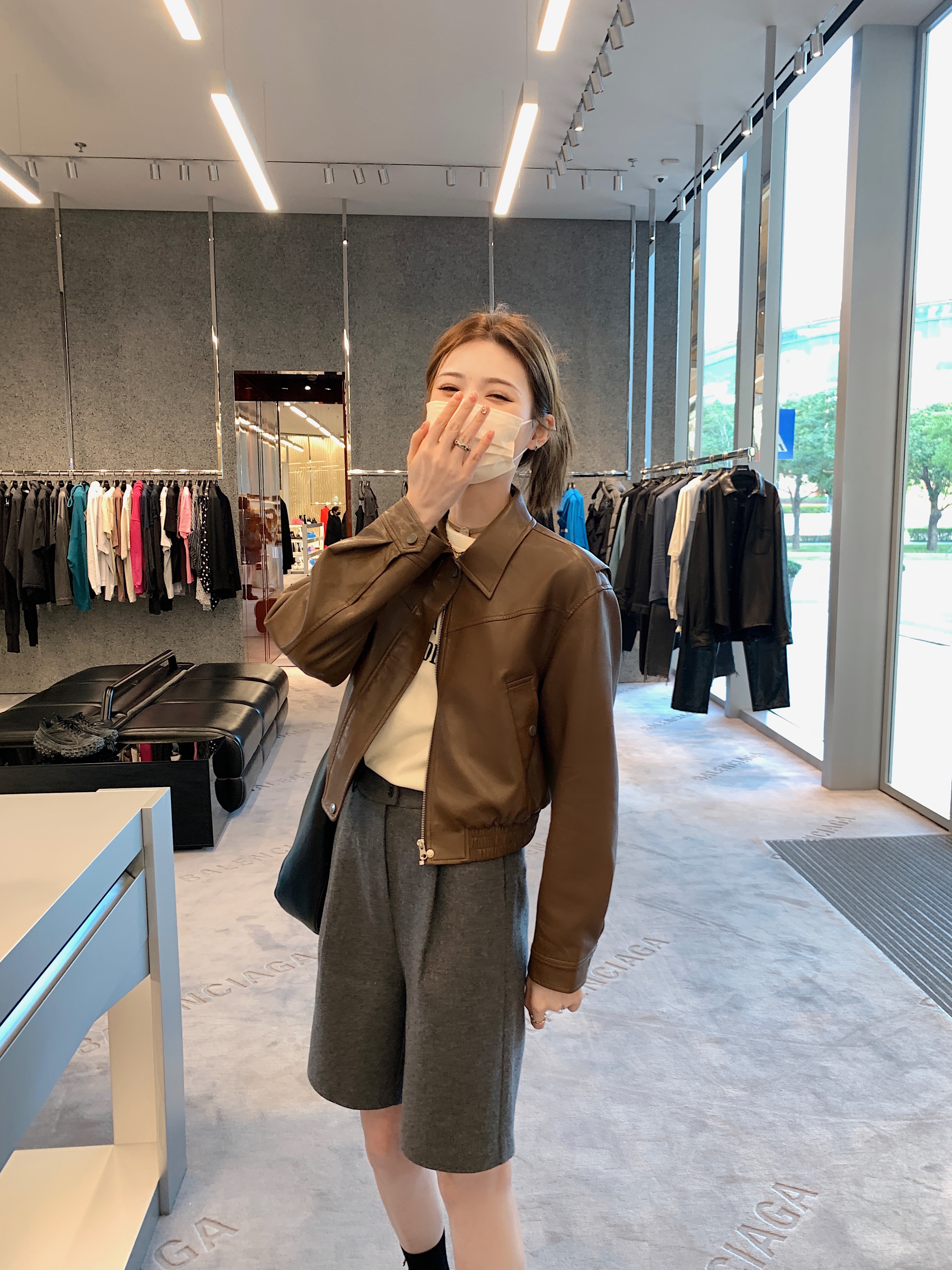 aaaaxbbb短款机车服皮衣夹克外套