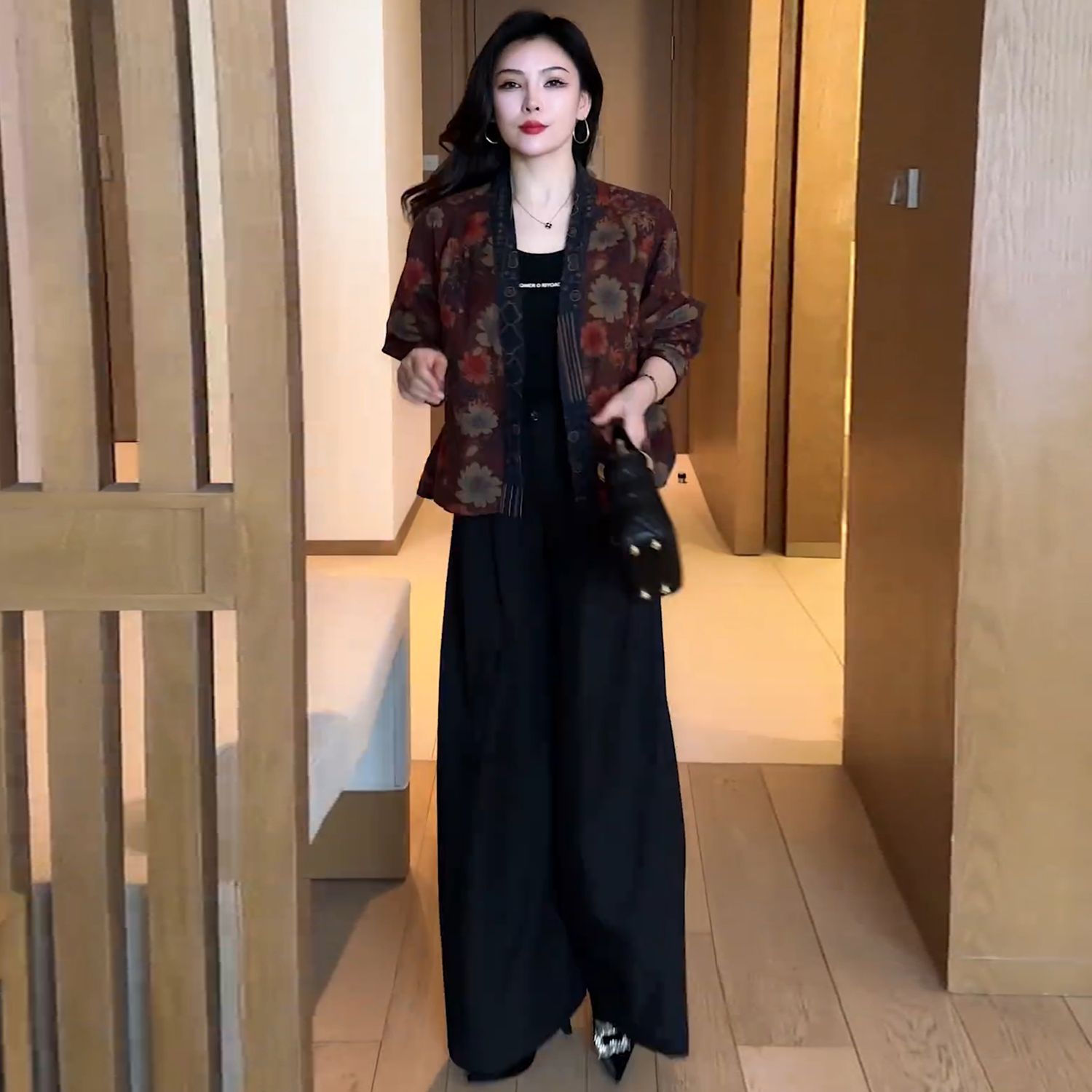 秋季复古民族风两面穿短外套女