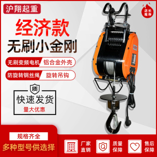 无刷小金刚电动葫芦220V单速变频电机家用小型吊机便携卷扬提升机