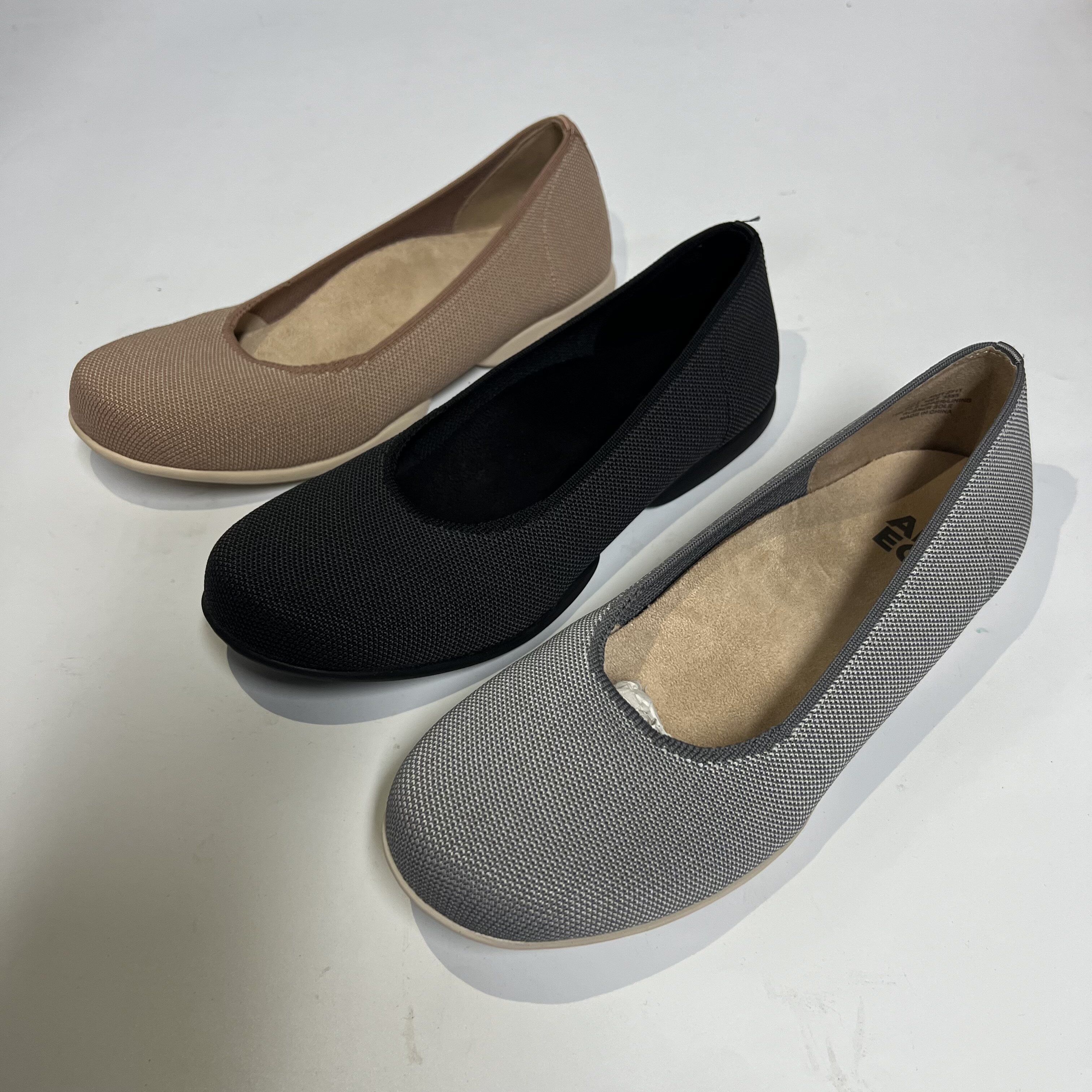 出口外贸原单abeo高弹飞织鞋平跟大码女鞋36-43码轻便好穿ins潮鞋