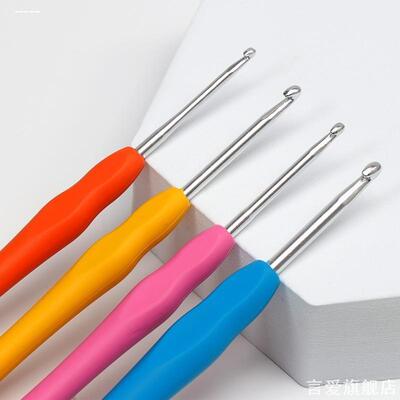 手工diy编织特细钩针工具全套装勾针织毛线衣围巾合金软柄钩针