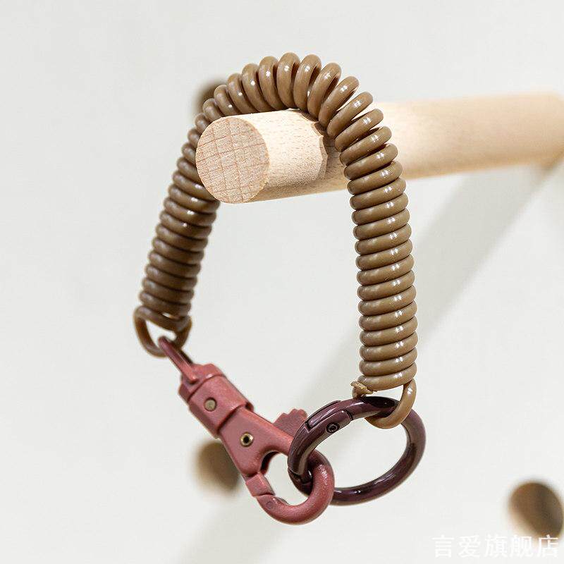 禁卡塑料弹簧绳钥匙扣门禁卡弹簧绳个性门禁卡绳家用收纳