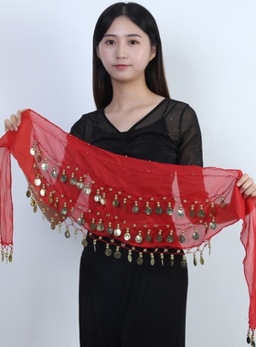草裙舞新疆演出服加密新款服装半身裙夜店舞台超重腰带肚皮舞腰链