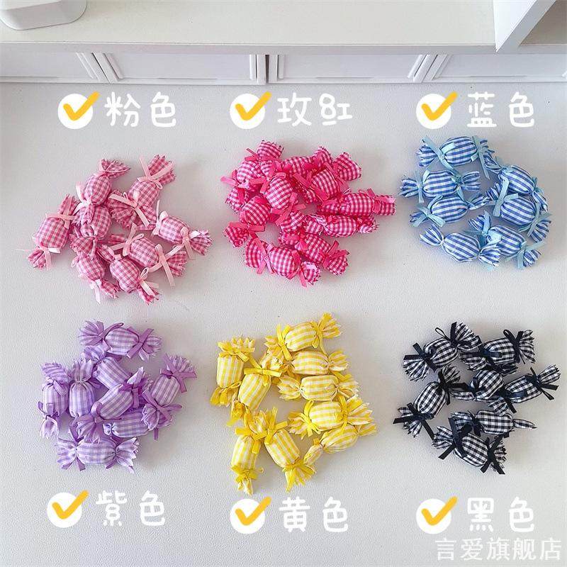 蝴蝶结棉花糖果DIY手工半成品材料配饰布艺充棉衣服相框发夹配件
