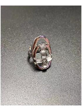 几何镂空开口调节护甲片镶钻镀金