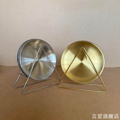 盘菜钢架圆形垃圾不锈钢骨碟新型可进新款易清洗平盘收纳支架托盘