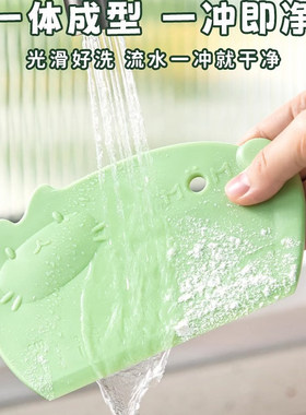 刻度板刀塑料刀工烙饼绿色刮刀加厚割刀面塑卡通粉面和面刮板