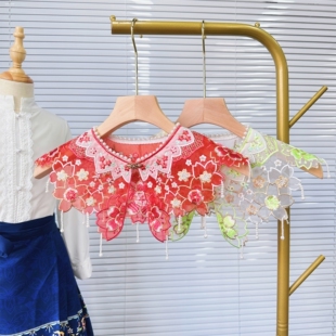 古装古汉小斗篷披风围巾礼服花子系列童装小坎肩云肩马面裙古风