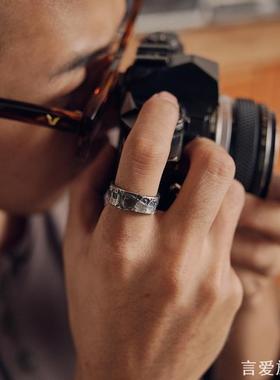 银色手工锻造百鬼夜行骷髅戒指男