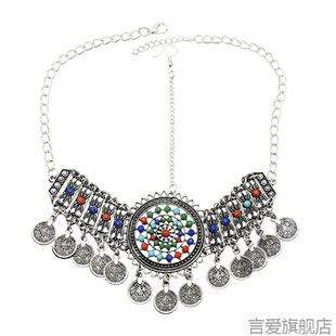 紫萱cos头饰异域风情额饰眉心坠古代流苏饰品民族风额头链饰品