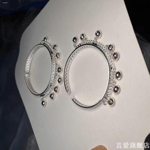 少数民族苗族侗族成人挂八铃儿童挂五铃手工舞台小铃铛镀银手镯