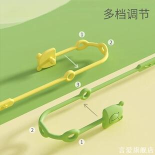 宝宝牙胶防掉链挂绳绳子婴幼儿磨牙棒卫生收纳盒宝安加长硅胶材质