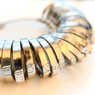 圈口港度尺寸测量工具手指围小指试码器环圈戒指刻度大小号码尺码