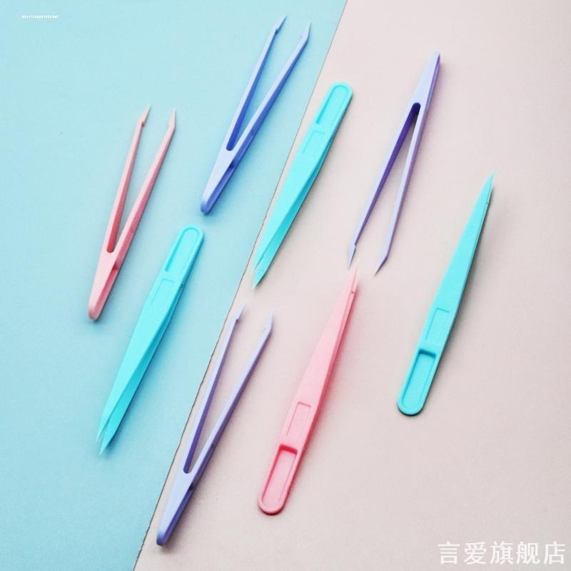 镊子账夹直头贴纸马卡龙塑料夹