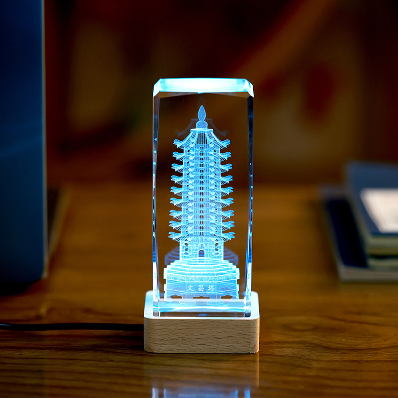 水晶七层文昌塔摆件办公室桌面摆件儿童房书桌玄关感恩礼物