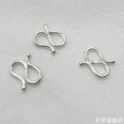 镀银M扣S两侧开口手工diy配件