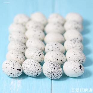 小鸟蛋迷你版复活节道具小鸟仿真工艺品摆件鸽子绘画鸟窝装饰