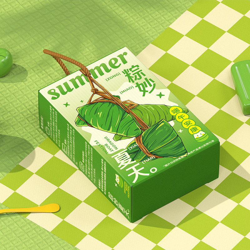 潮喜年端午节创意礼盒员工礼品送礼鲜肉粽手工蜜枣粽支持企业定制