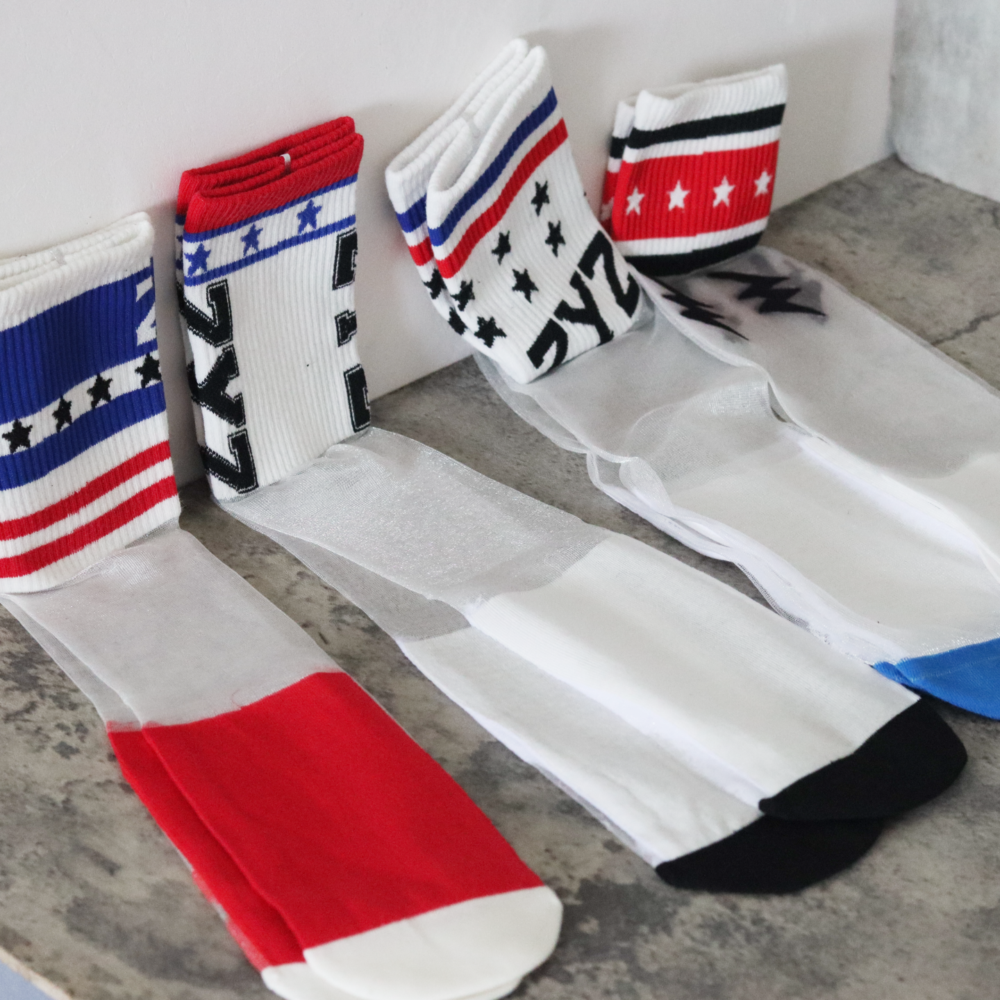 夏季超薄款男女儿童潮酷长筒冰丝袜宝宝时尚街舞走秀小腿袜网眼袜