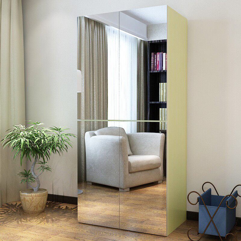 玻璃门衣柜家用卧室衣帽间白色柜衣橱衣帽间储物柜挂衣阳台柜定制