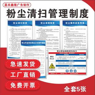 粉尘清扫管理制度家具家私厂生产车间木工机械安全操作度定制标识