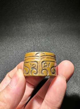 纯铜财神戒指活口可调节个性创意小众设计感指环