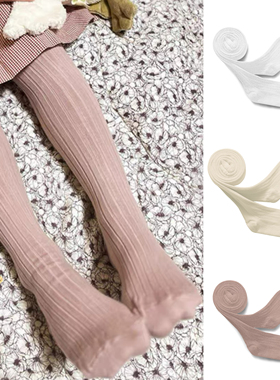 现货Collegien25秋冬女童连裤袜打底袜外穿多色宝宝袜子长绒棉