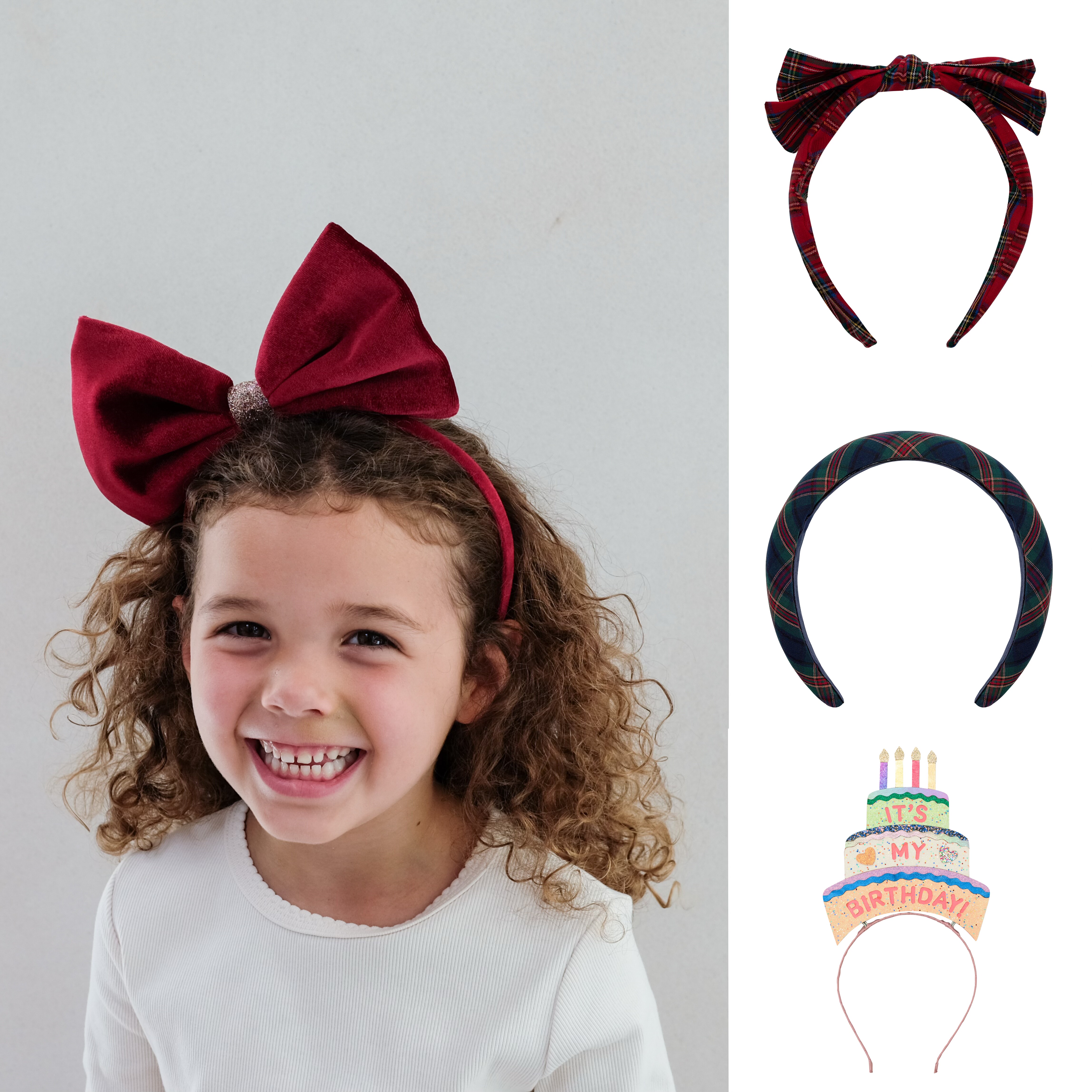 童心家25AW现货英国MIMI LULA儿童发箍甜美可爱耳朵公主叠戴节日