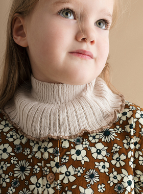 Collegien儿童脖套2025秋冬现货新款美利奴羊毛保暖女童宝宝围脖