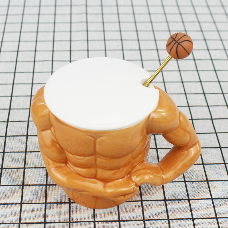 创意可爱个性恶搞猛男杯肌肉杯陶瓷马克杯学生咖啡牛奶水杯子礼物