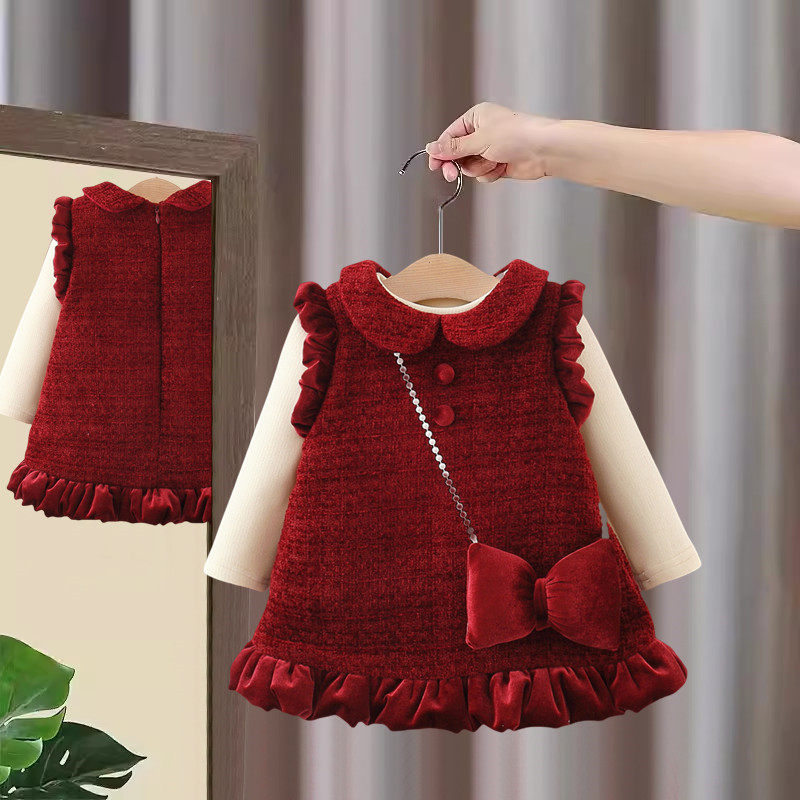 女童连衣裙冬装洋气儿童加绒公主裙一周岁宝宝礼服抓周拜年服冬季,童装/婴儿装/亲子装,连衣裙,淘宝优惠券,粉丝福利购,淘宝优惠卷