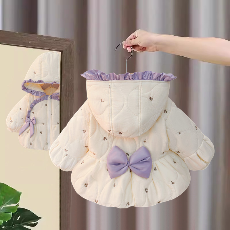 女童冬季加厚棉服2025新款外套