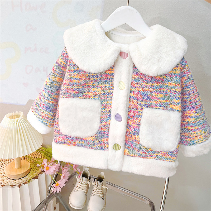 女童加绒外套秋冬款2025新款儿童冬季洋气小香风宝宝冬装加厚上衣,童装/婴儿装/亲子装,普通外套,淘宝优惠券,粉丝福利购,淘宝优惠卷
